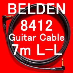 BELDEN 8412 Guitar, Bass Cable w / Neutrik NP2RX-B Gold Plated LL 7m