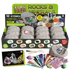 XXTOYS 鉱石 発掘 キット 宝石 鉱石標本 発掘おもちゃ アメジスト 12個セット 子供 地質学 地質科学キット プレゼント ギフトのサムネイル