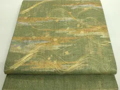 しょうざん 生紬 袋帯 全通柄 リバーシブル 鳥獣花文 美品 イ6147 kaipre_1000095961995