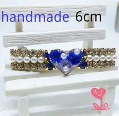 ★ハートのドライフラワー バレッタ 6cm ★商品番号A-123