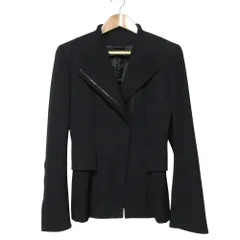 GUCCI グッチ ノーカラージャケット 黒 40(M位) 4103625L0060 GUCCI - グッチ GUCCI ノーカラージャケットの通販 by KOMEHYO