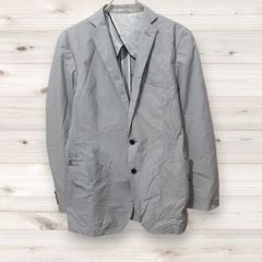 D0257 プレッピー Preppie カジュアルジャケット アウター 上着 (L) グレー レギュラーカラー 綿/コットン