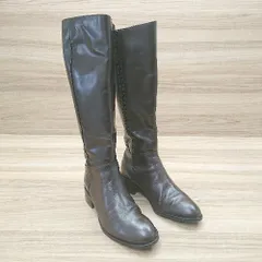 ■ Odette e Odile オデット エ オディール シンプル 綺麗め ロング ブーツ サイズ23.5 ブラウン レディース E  【1301230016793】