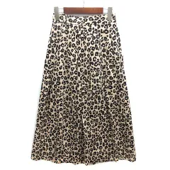 B&Y ユナイテッドアローズ BEAUTY&YOUTH ビューティー&ユース レオパード ヒョウ柄 フレア スカート ロング ウエストゴム ベージュ ブラック
