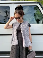 【新品】MUKKUペプラムジレ グレー◾️Myu ミュー