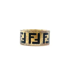 FENDI フォーエバー FFロゴ GP ゴールド×ブラック 指輪