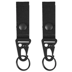 【人気商品】登山釦 マルチ カラビナ タクティカル フック ベルト スナップ ベルクロ ナイロン リング バックル ロックカラビナ キーホルダー MOLLE Dリング キーリング グリムロック [TRIWONDER]