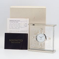 MIKIMOTO 置時計 パール装飾 スクエア型 - メルカリ