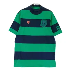 サイズ：4 PEARLY GATES パーリーゲイツ  ハイネック半袖Tシャツ ボーダー柄 グリーン系 [240101046942]# ゴルフウェア メンズ ストスト