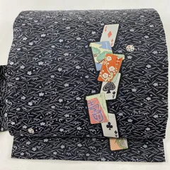 正絹パッチワーク帯トランプ日本刺繍手刺繍