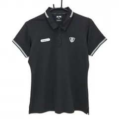 ★値下げ★【美品】アディダス 半袖ポロシャツ 黒×白 襟・袖ライン  レディース OT/XG ゴルフウェア adidas