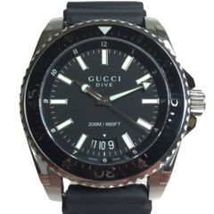 ◎◎GUCCI グッチ 136.2 DIVE ベルト社外製  クォーツ メンズ 腕時計 箱付