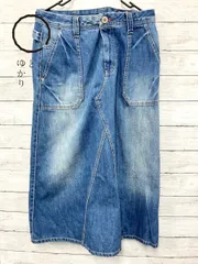 昭和レトロ Camel Road  深めポケット 飾りベルト デニムスカート