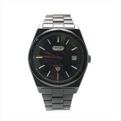 良品 CITIZEN シチズン クリスタル セブン AT 自動巻き 8200-S047269 デイト 腕時計 ウォッチ ブラック 稼働品 メンズ a9274