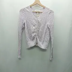 ◇ Θ franchelippee フランシュリッペ コットン100% バックレース 長袖 カーディガン サイズM ラベンダー レディース E  【1501230002868】のサムネイル