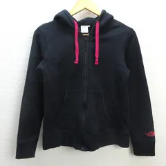 H■ノースフェイス/THE NORTH FACE NTW6141Z フルジップパーカ スウェット【L】黒/LADIES■60【中古】