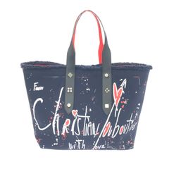 Christian Louboutin クリスチャンルブタン  トートバッグ ネイビー キャンバス ユニセックス　240001100138