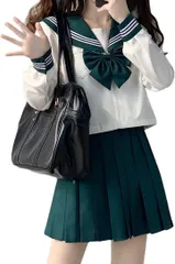 2024年最新】制服 コスプレ セーラー服 半袖 リボン jk 制服 セット