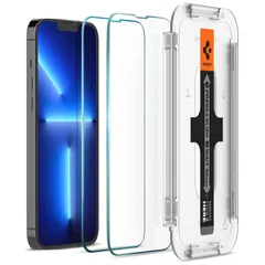 【人気商品】Spigen EZ Fit ガラスフィルム iPhone 14 Plus、iPhone 13 Pro Max 用 貼り付けキット付き センサー保護タイプ iPhone14Plus、iPhone13Pro Max 対応 保護 フィルム 2枚入