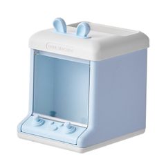 新品 [Queen-b] ペンスタンド 小物 収納 うさぎ かわいい 卓上 ペン立て 整理整頓 子供 小学生 女の子 勉強机 ペン 鉛筆 文房具 ホルダー ボックス 入学祝い (ブルー)