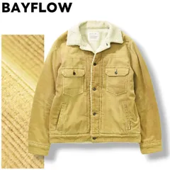 ベイフロー BAYFLOW 裏ボア コーデュロイ トラッカージャケット 2ndタイプ Gジャン ブルゾン アウター 3 ベージュ メンズ
