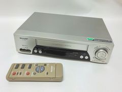 【浜館66-426】 《現状品》 SHARP シャープ 99年製 ビデオデッキ VC-H105 リモコン付属 【中古品】