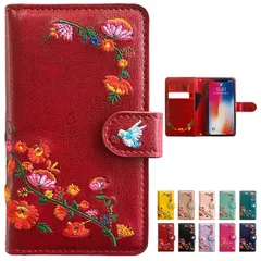 OPPO A79 5G A303OP CPH2557 ケース カバー 手帳型ケース A303OPケース A303OPカバー オッポ A795G 【NB】 花刺繍 ローズレッド red 0