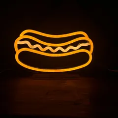 LED neon art collection LEDネオンアートコレクション LEDライト ネオンライトスタンド ネオンアート HOT DOG ホットドック LEDネオンライト