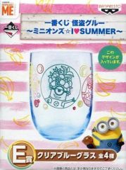 [중고] 글라스 (캐릭터) B 클리어 블루 글라스 [이치 반 쿠지 괴도 그루 ~ 미니언즈 ☆ I Love SUMMER ~] E 상
