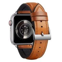 コンパチブル Apple Watch バンド 49mm 45mm 44mm 42mm コンパチブルアップルウォッチバンド オイルワックスレザー 革ベルト 内側シリコン製 通気性 コンパチブル iWatch バンド Ultra2 Ultra SE S