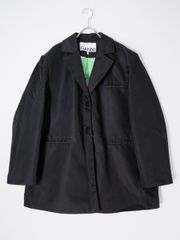 GANNIガニー Nylon Oversized Blazer ナイロンオーバーサイズ ブレザージャケット【S/M】【LJKA78052】