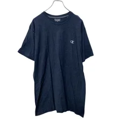 Champion ロゴTシャツ XL 杢ネイビー チャンピオン ワンポイントロゴ 古着卸 アメリカ仕入 a704-5627