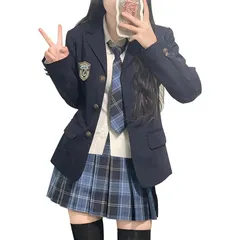 新品 コスプレ 制服 ブレザー 女子高校生 jk 制服5点セット 女子高生 制服 スカート シャツ ネクタイ バッジ コスプレ 学生服 セーラー服 スクール 高校生制服 入学式 卒業式 学園祭 文化祭 パーティ