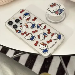 ハローキティ hellokitty iPhoneケース MagSafe対応 スマホケース リング付き iPhone15ケース iPhone14proケース 衝?吸收 iPhone13ケース xzjhfkc#