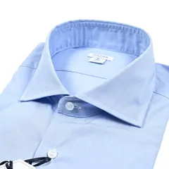 ORIAN オリアン / SLIM FIT ドレスシャツ ワイシャツ ホリゾンタルカラー 長袖 コットン100% ライトブルー 420833