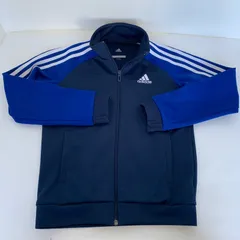 adidas アディダス ジャージ 【140サイズ】 キッズ ジュニア ネイビー ブルー 上着 記名あり