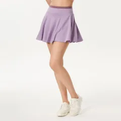 ☆ パープル ☆ XLサイズ ☆ インナー付きフレアスカート pmyskirtdk10 スポーツウェア スカート ミニスカート スコート ヨガウェア インナーパンツ付き ポケット付き 通気性 伸縮性 シンプル 無地 ハイウエスト テニス ゴルフ