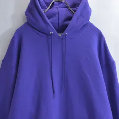 00s〜 Champion チャンピオン 無地 スウェットパーカー ヴィンテージ パープル プルオーバー 裏起毛 フーディー ビンテージ USA アメリカ古着 メンズLサイズ