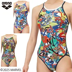 新品 SALE 30%OFF arena　マーベル タフスーツ AS5SWM50G　レディース ジュニア ガールズ スパイダーマン　オープンバック 練習用　水着　トレーニング　MARVEL