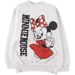 古着 90年代 DISNEY WEAR MINNIE MOUSE ミニーマウス キャラクタースウェットシャツ トレーナー レディースL相当 ヴィンテージ/eaa503918