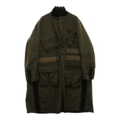 Sacai (サカイ) Matte Taffeta Reversible Coat 23-03138M リバーシブルコート ロングジャケット カーキ/ブラックのサムネイル