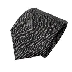 ブルガリ ネクタイ 総柄 ブラック シルク メンズ BVLGARI【AFI15】