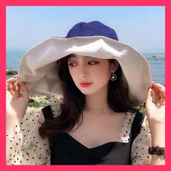 ★売れ筋★ 帽子 レディース UVカット つば広 ハット 日よけ 折りたたみ 大きいサイズ 紫外線対策 日焼け対策 熱中症 自転車 小顔 飛ばない 折りたたみ