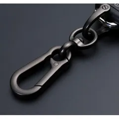 ▼キーホルダーDリング カラビナ 落下防止 ブラック