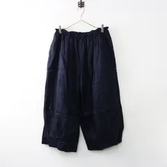 未使用　BASCO バスコ　リネン　マオパンツ マオパンツ・24 ツイルチェック切り替えの後ろビッグポケット