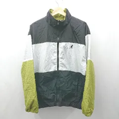 ◇ ⊂ KANGOL カンゴール ワンポイント　長袖 ナイロンフルジップブルゾン サイズM グリーン系 メンズ E  【1506230032952】のサムネイル