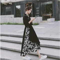 シャツワンピース レディース 40代 ロングワンピース 春 長袖 切り替え きれいめ ミモレ丈 フレア オシャレ 通勤 お出かけ 体型カバー 大人 30代 50代