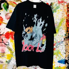 ロックリー レトロ リプリント Tシャツ 半袖 メンズ 新品 個性的 黒 ナルトTシャツ NARUTO Tシャツ うずまきナルト うちはサスケ アニメTシャツ 少年ジャンプ 漫画Tシャツ 木の葉隠れ キャラクターTシャツ 90sアニメTシャツ ジャンプアニメ