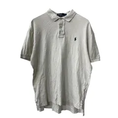 POLO RALPH LAUREN 半袖 ポロシャツ M ホワイト ポロ ラルフローレン コットン トップス 古着卸 アメリカ仕入 a708-5334