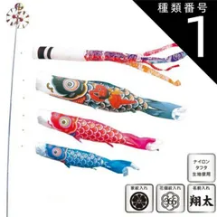 種類1：4m 徳永 鯉のぼり 庭園用 スタンドセット （砂袋）ポールフルセット 鯉3匹錦龍 金太郎付 雲龍吹流し 日本の伝統文化 こいのぼり